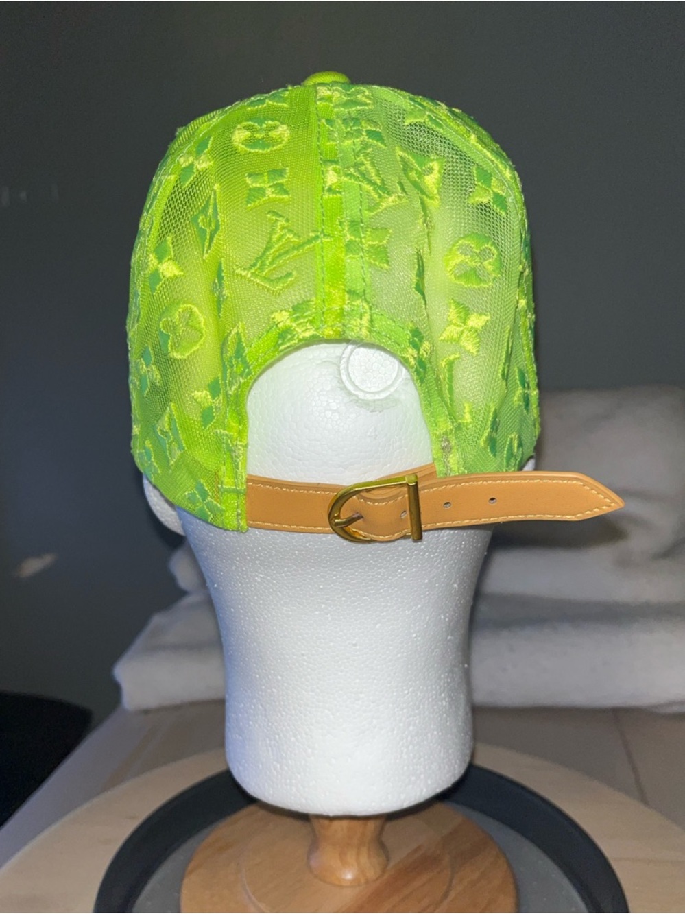 Louis Vuitton Hat Everyday LV Embroidered Green Mesh Monogram Cap VIRGIL ABLOH - Picture 4 of 8
